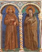 GIOTTO di Bondone Saint Francis and Saint Clare painting